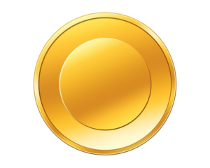 empty gold coin transparent