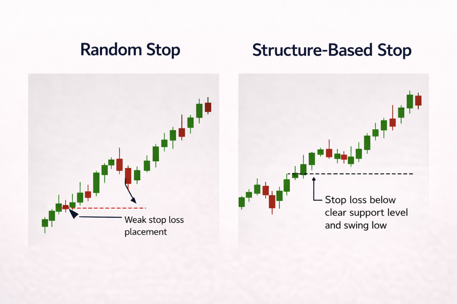 how to set a stop loss using support and invalidation