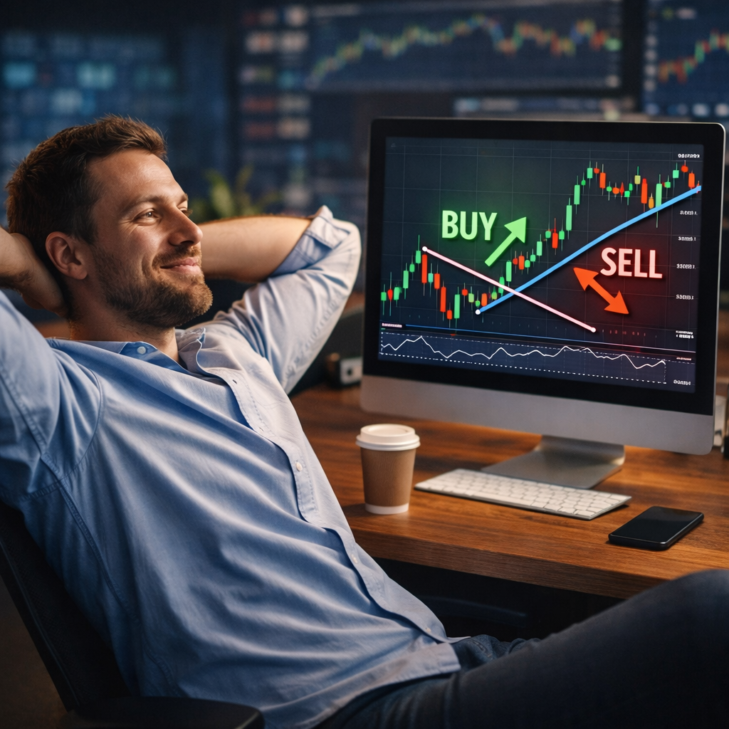 A clean swing trading chart showing a pullback within an uptrend.